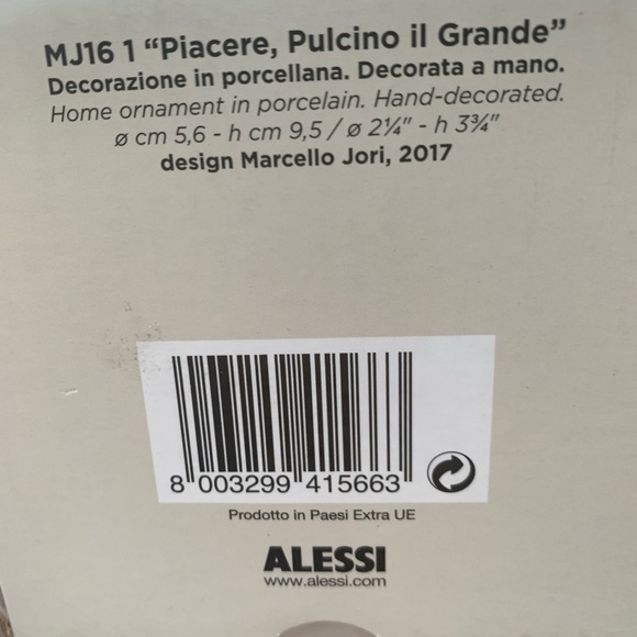 Alessi porcelain ornament Picare - Picture 4 of 7